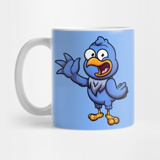 Cute Greeting Blue Bird Mug